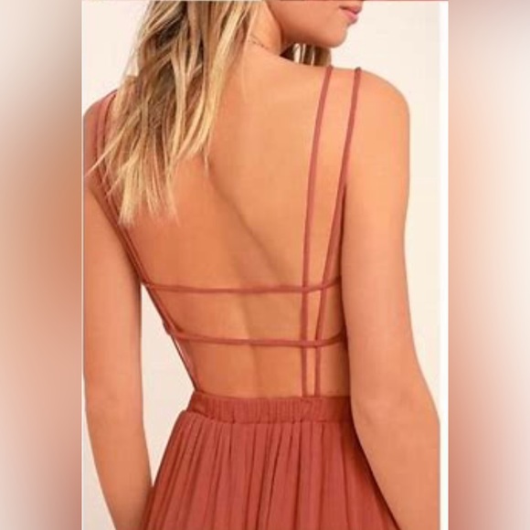 Lulus Lost in Paradise Rusty Rose Maci dress - Picture 2 of 7